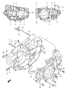 DR-Z400 Картер двигателя