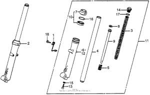 XR100 Front fork 83-84