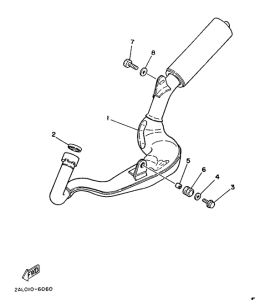 YSR50 Выхлопная система