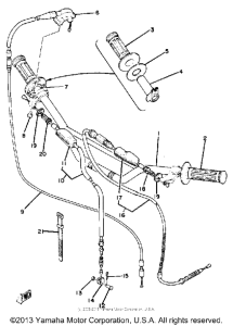 YZ100H Handlebar-cable