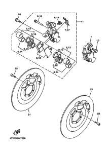 TZ250 Передний суппорт