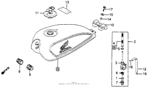 CM250 Топливный бак