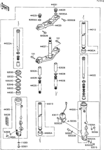 ZX500 Передняя вилка