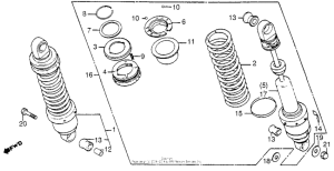 VF1100C Задние амортизаторы