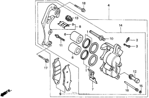 XR600R Передний суппорт