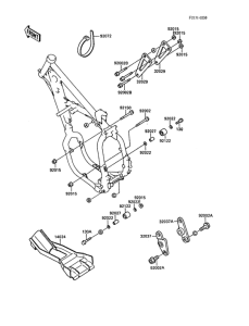 KX125 Рама ,крепежные детали