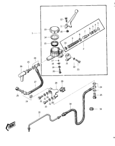 KZ400 Передний тормозной цилиндр