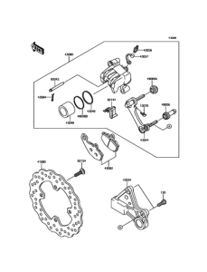 ZX600 Задний тормоз