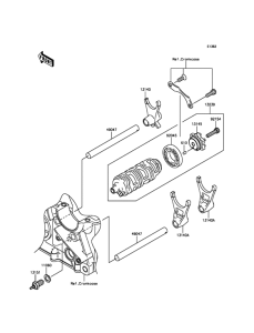 ZR800 Валы и вилки переключения передач
