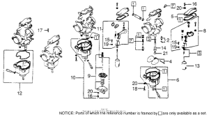 CB750 Компоненты карбюратора
