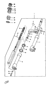CW50RS Передняя вилка