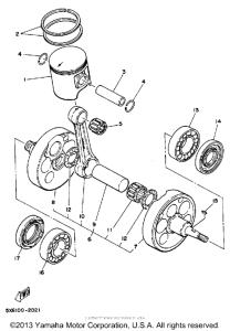 YZ490A Crankshaft-piston