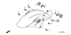 VFR800 (ABS) Переднее крыло