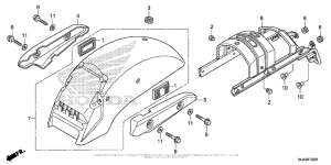 VT750C2B Заднее крыло