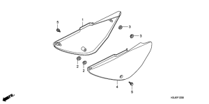 CRF100F Боковая крышка