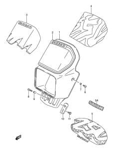 DR250 Headlamp cover  front fender