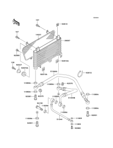 ZX1100 Масляный радиатор