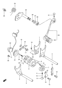 DR650 Переключение передач