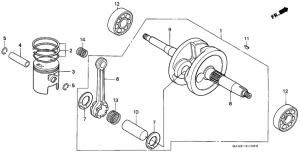 SH75 Crankshaft / piston