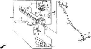 XR250L Передний главный тормозной цилиндр
