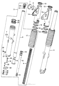 CB750 Передняя вилка