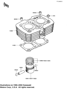 KZ250 Cylinder / pistons