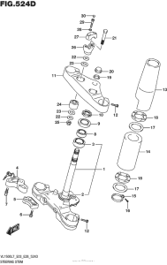 VL1500T Steering Stem (Vl1500Btl7 E28)