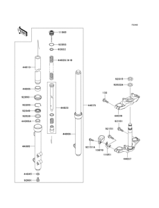 KX65 Передняя вилка