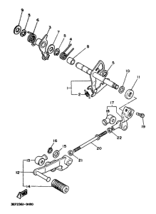 XV1100 Вал переключения