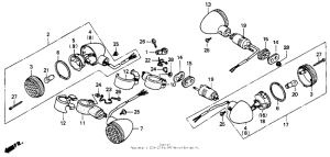 VT600C Задний фонарь