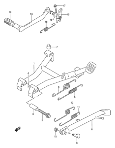 GS500 Подножки