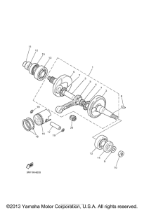 PW80R Коленчатый вал и Поршень