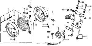 CB125S Headlight + horn 79
