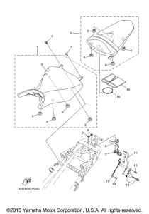 YZFR3FL Сиденье