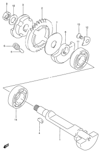 RG125 Балансир кривошипа