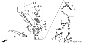CB900F Fr. brake master cylinder