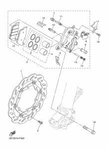 WR250X Передний суппорт