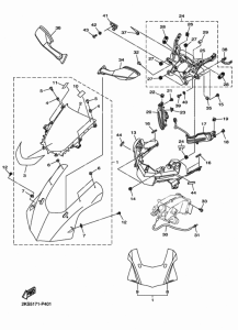 YZF-R1M Обтекатель 1