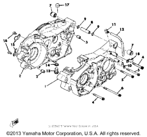 YZ400C Картер двигателя