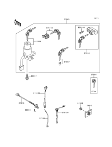 KDX125 Замок зажигания