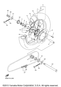 YZ250FBL Переднее колесо