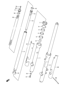 RM80 Передняя вилка