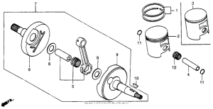 CR250R Коленвал