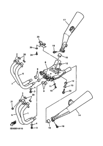 XJR1300 Выхлоп
