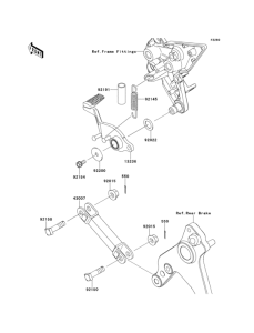 ZX1000 Педаль тормоза