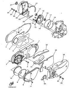 YP125R Крышка картера двигателя