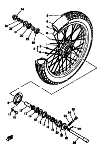 XS500 Переднее колесо