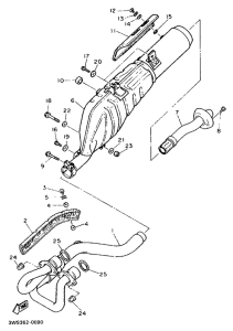 XT500E Выхлопная система