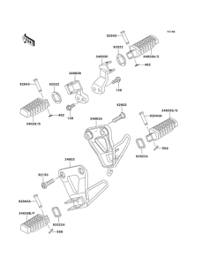 KL650 Подножки