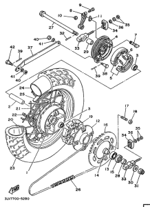 XV250S Переднее колесо